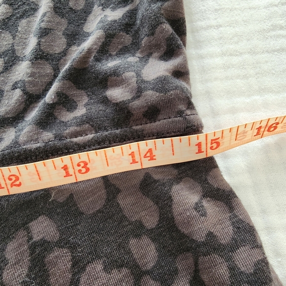 FREE People grey and black cheetah print sleeveless midi dres - Picture 6 of 7